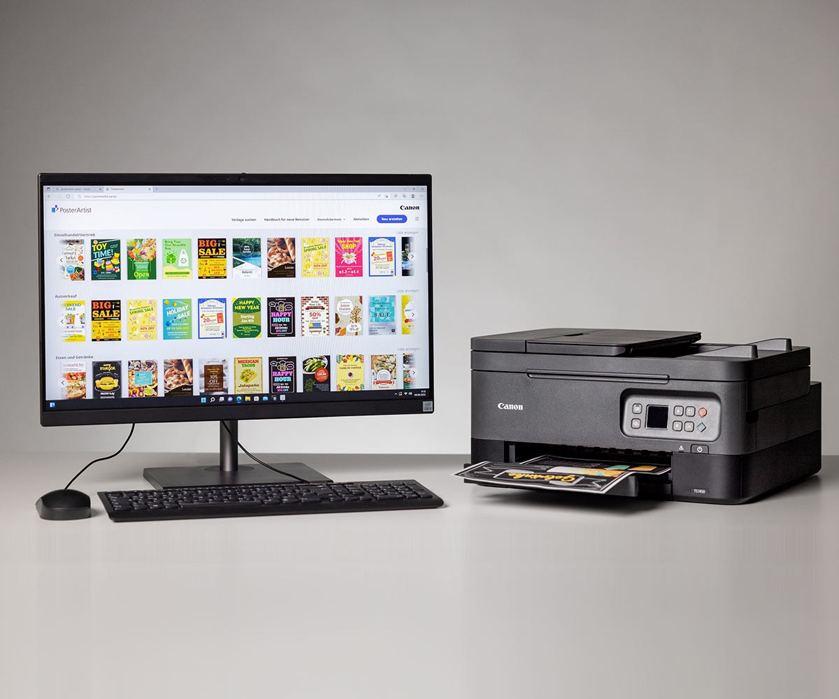 Kreative Poster, Plakate, Flyer oder Kalender mit der Canon Software erstellen.