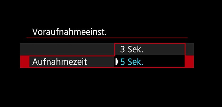 Verpasse keine wichtigen Momente mehr bei deinen Videodrehs - dank der Voraufnahme
