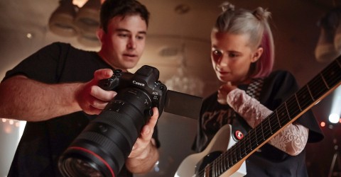 EOS R5 Mark II Musikvideo-Shooting Bildkontrolle